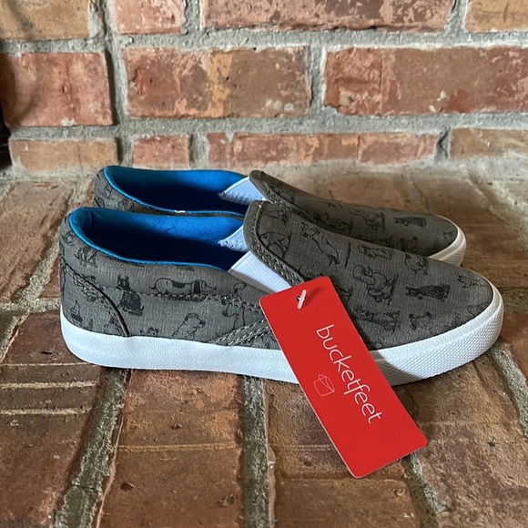 NWT Bucketfeet Shoodles Gray Slip On Sneakers - Picture 4 of 7